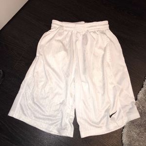 White nike athletic shorts